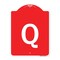 Signmission Designer Series Sign-Sign W/ Letter Q, Red & White Aluminum Sign, 18" x 24", RW-1824-22932 A-DES-RW-1824-22932 - alternate 1
